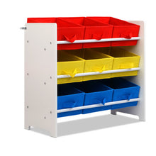 Load image into Gallery viewer, Ashley Rose 9 Bin Kids Wooden Storage Cabinet Bookshelf - Ashley Rose