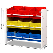 Load image into Gallery viewer, Ashley Rose 9 Bin Kids Wooden Storage Cabinet Bookshelf - Ashley Rose