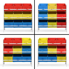 Load image into Gallery viewer, Ashley Rose 9 Bin Kids Wooden Storage Cabinet Bookshelf - Ashley Rose