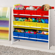 Load image into Gallery viewer, Ashley Rose 9 Bin Kids Wooden Storage Cabinet Bookshelf - Ashley Rose