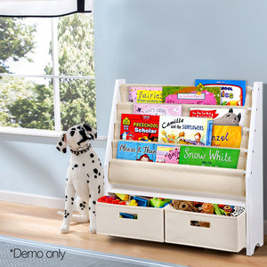 Ashley Rose 4 Tier Wooden Kids Bookshelf - White - Ashley Rose