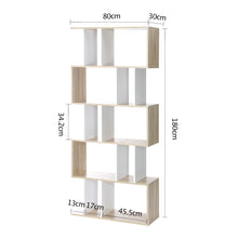 Load image into Gallery viewer, Ashley Rose 5 Tier Display Book Storage Shelf Unit - White Brown - Ashley Rose