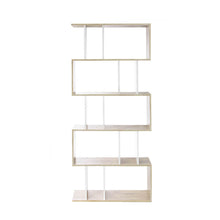 Load image into Gallery viewer, Ashley Rose 5 Tier Display Book Storage Shelf Unit - White Brown - Ashley Rose