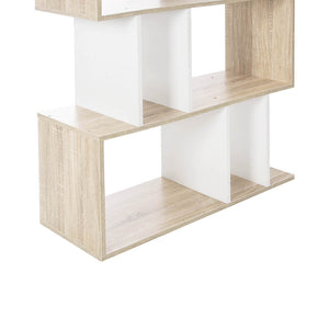 Ashley Rose 5 Tier Display Book Storage Shelf Unit - White Brown - Ashley Rose