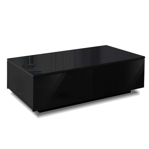 Ashley Rose Modern Coffee Table 4 Storage Drawers High Gloss Living Room Furniture Black - Ashley Rose