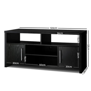 Ashley Rose Entertainment Unit with Cabinets - Black - Ashley Rose