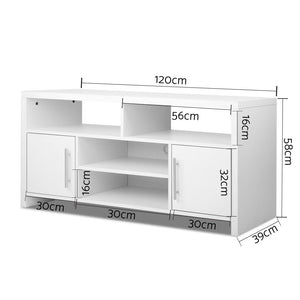 Ashley Rose Entertainment Unit with Cabinets - White - Ashley Rose