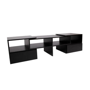 Ashley Rose Entertainment Unit with Cabinets - Black - Ashley Rose