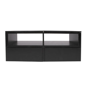 Ashley Rose Entertainment Unit with Cabinets - Black - Ashley Rose