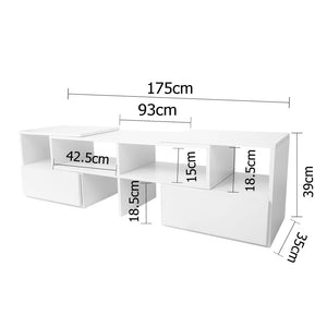 Ashley Rose Entertainment Unit with Cabinets - White - Ashley Rose