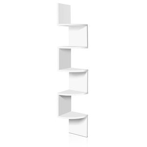 Ashley Rose 5 Tier Corner Wall Shelf - White - Ashley Rose