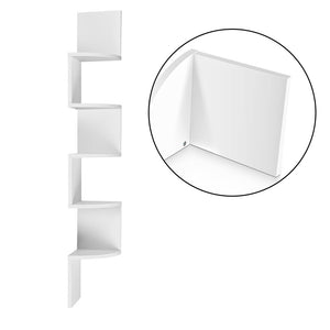 Ashley Rose 5 Tier Corner Wall Shelf - White - Ashley Rose