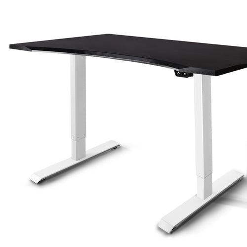 Ashley Rose Roskos I Electric Motorised Height Adjustable Standing Desk Sit Stand Table Curved 140cm - Ashley Rose