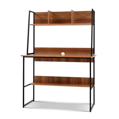 Ashley Rose Office Computer Desk Study Table Workstation Storage Bookshelf Walnut - Ashley Rose