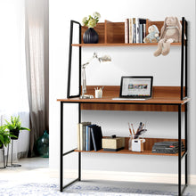 Load image into Gallery viewer, Ashley Rose Office Computer Desk Study Table Workstation Storage Bookshelf Walnut - Ashley Rose