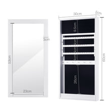 Load image into Gallery viewer, Wall Mounted Mirror with Jewellery Cabinet - White - Ashley Rose