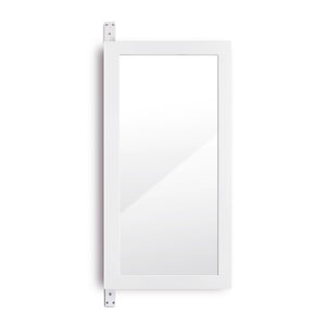 Wall Mounted Mirror with Jewellery Cabinet - White - Ashley Rose