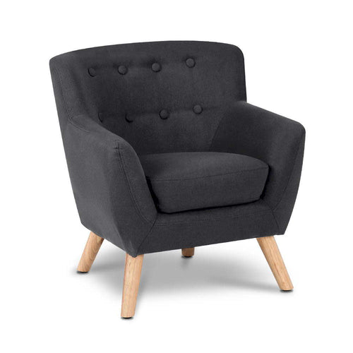 Ashley Rose Kids Fabric Accent Armchair - Black - Ashley Rose