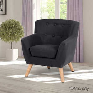 Ashley Rose Kids Fabric Accent Armchair - Black - Ashley Rose