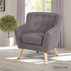 Ashley Rose Kids Fabric Accent Armchair - Grey - Ashley Rose