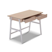 Load image into Gallery viewer, Ashley Rose Metal Desk with Drawer - White with Oak Top - Ashley Rose