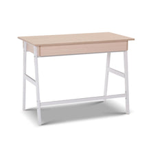 Load image into Gallery viewer, Ashley Rose Metal Desk with Drawer - White with Oak Top - Ashley Rose