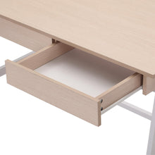 Load image into Gallery viewer, Ashley Rose Metal Desk with Drawer - White with Oak Top - Ashley Rose