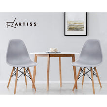 Load image into Gallery viewer, Ashley Rose 4x Retro Replica Eames Dining DSW Chairs Kitchen Cafe Beech Wood Legs Grey - Ashley Rose