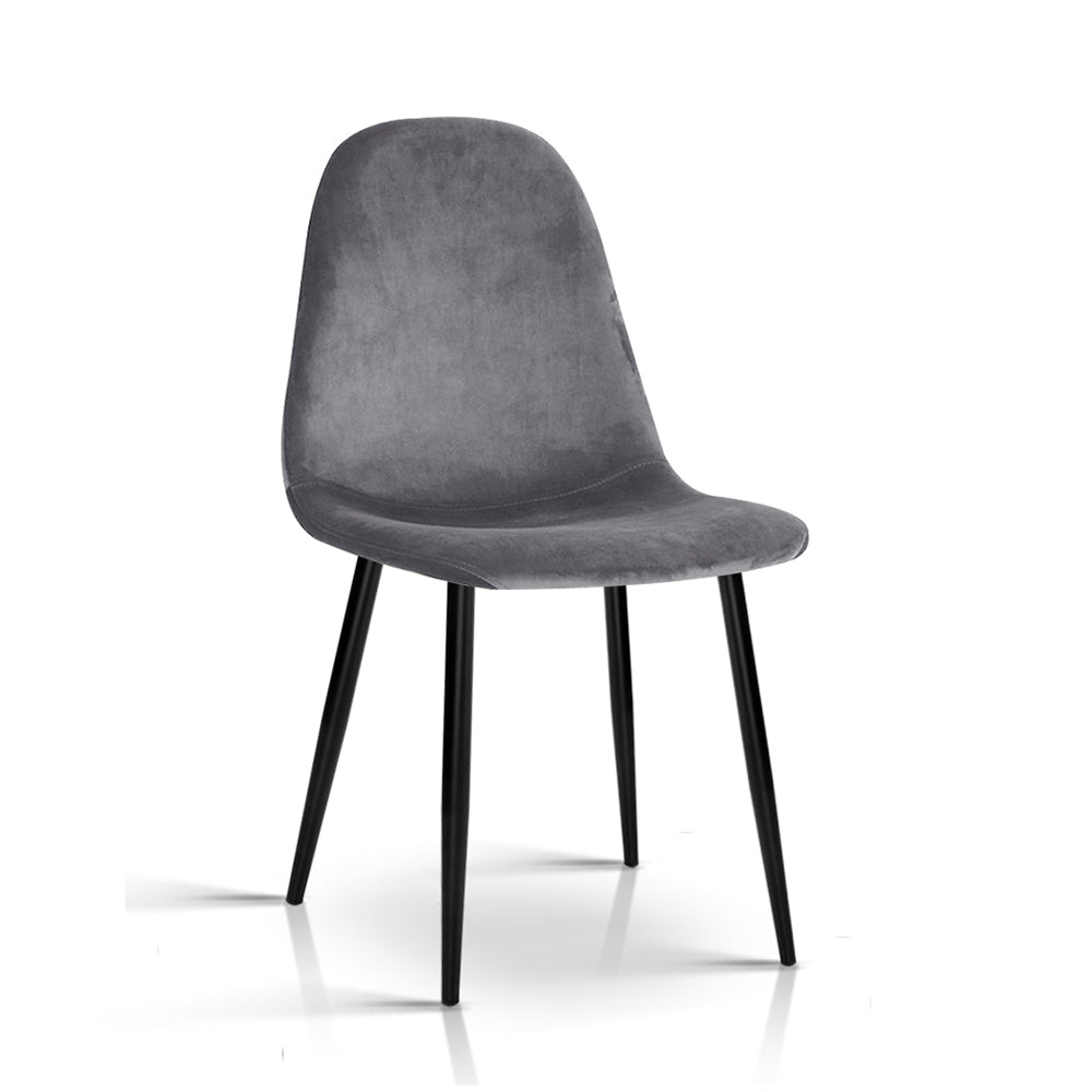 4 X Ashley Rose Dining Chairs Dark Grey - Ashley Rose