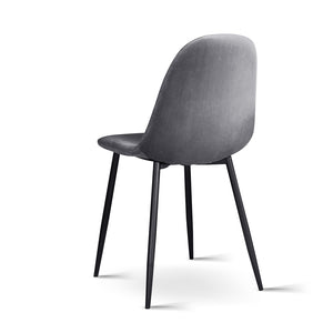 4 X Ashley Rose Dining Chairs Dark Grey - Ashley Rose