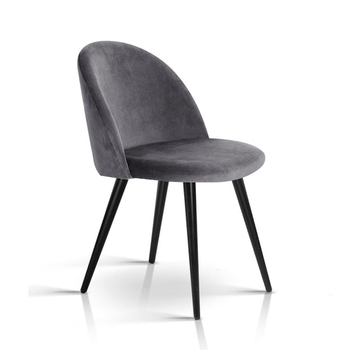 Ashley Rose Velvet Modern Dining Chair - Dark Grey - Ashley Rose