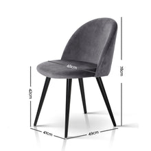 Load image into Gallery viewer, Ashley Rose Velvet Modern Dining Chair - Dark Grey - Ashley Rose