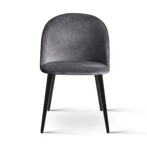 Ashley Rose Velvet Modern Dining Chair - Dark Grey - Ashley Rose