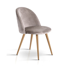 Load image into Gallery viewer, Ashley Rose Set of Two Velvet Modern Dining Chair - Light Grey - Ashley Rose