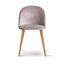 Load image into Gallery viewer, Ashley Rose Set of Two Velvet Modern Dining Chair - Light Grey - Ashley Rose