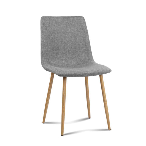 Ashley Rose 4X Collins Dining Chairs - Light Grey - Ashley Rose