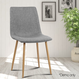 Ashley Rose 4X Collins Dining Chairs - Light Grey - Ashley Rose