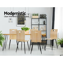 Load image into Gallery viewer, 4x Ashley Rose Dining Chairs Bentwood Seater Metal Legs Cafe Kitchen Chair Wooden - Ashley Rose