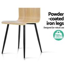 Load image into Gallery viewer, 4x Ashley Rose Dining Chairs Bentwood Seater Metal Legs Cafe Kitchen Chair Wooden - Ashley Rose