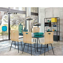 Load image into Gallery viewer, 4x Ashley Rose Dining Chairs Bentwood Seater Metal Legs Cafe Kitchen Chair Wooden - Ashley Rose