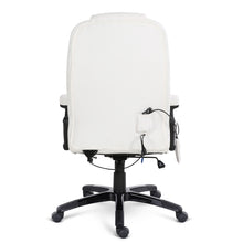 Load image into Gallery viewer, 8 Point PU Leather Reclining Massage Chair - White - Ashley Rose