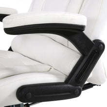 Load image into Gallery viewer, 8 Point PU Leather Reclining Massage Chair - White - Ashley Rose