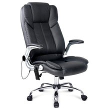 Load image into Gallery viewer, 8 Point PU Leather Massage Chair - Black - Ashley Rose