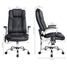 Load image into Gallery viewer, 8 Point PU Leather Massage Chair - Black - Ashley Rose