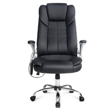 Load image into Gallery viewer, 8 Point PU Leather Massage Chair - Black - Ashley Rose