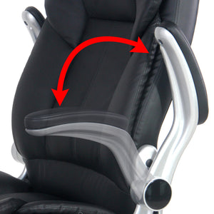 8 Point PU Leather Massage Chair - Black - Ashley Rose