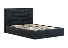 Load image into Gallery viewer, Bristol PU Leather Double Gas Lift Ottoman Storage Bed Black - Ashley Rose