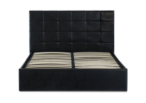 Bristol PU Leather Double Gas Lift Ottoman Storage Bed Black - Ashley Rose