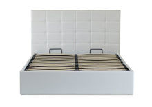 Load image into Gallery viewer, Bristol PU Leather Double Gas Lift Ottoman Storage Bed White - Ashley Rose