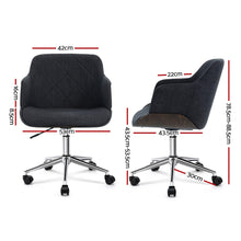 Load image into Gallery viewer, Ashley Rose Wooden Office Chair Computer Gaming Chairs Executive Fabric Grey - Ashley Rose